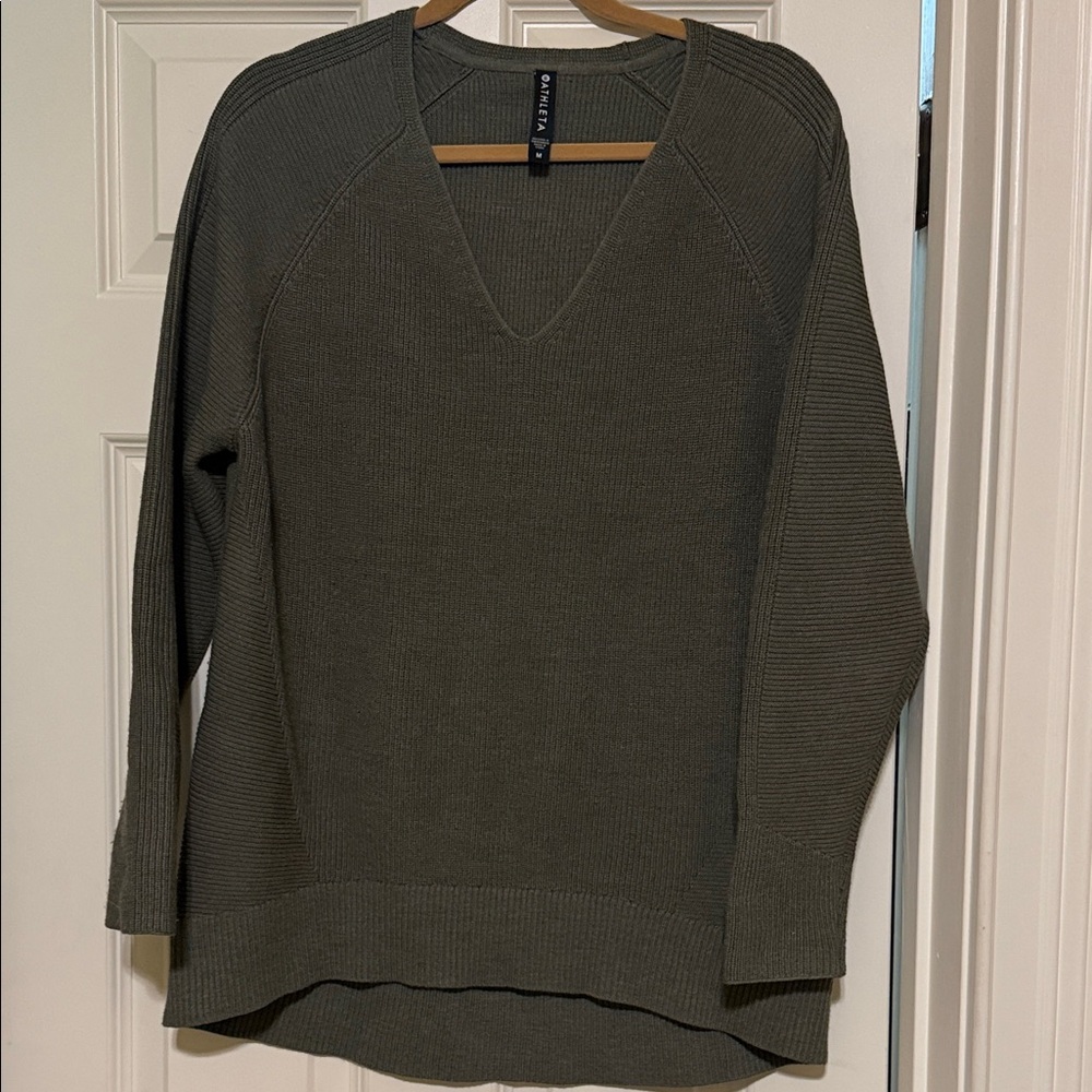 Athleta Olive knit sweater